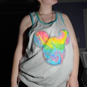 Disney tye dye trip mickey mouse head tank top